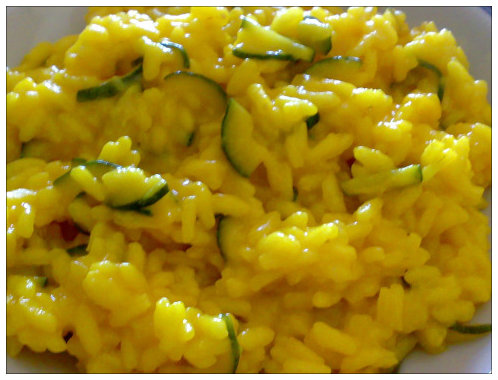 Risotto cremoso, con zucchine e Asiago Dop