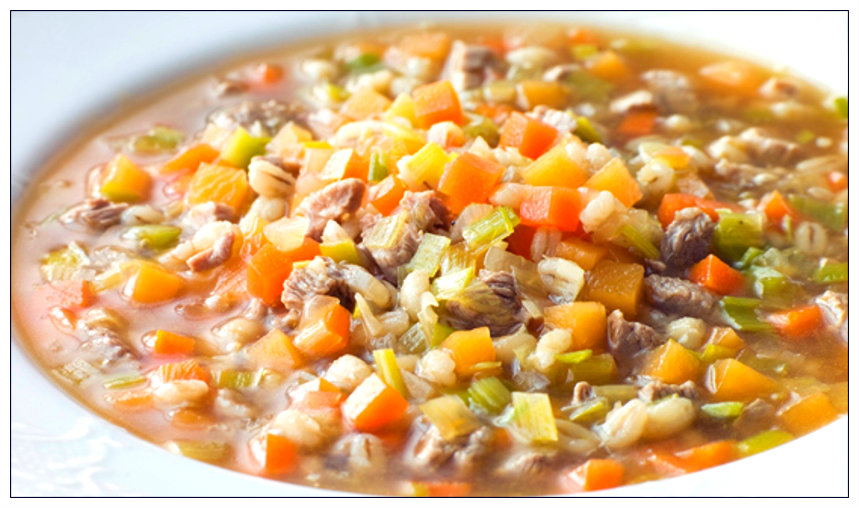 Minestrone alla Robiola con aneto tritato, per un tocco di sapore in più…