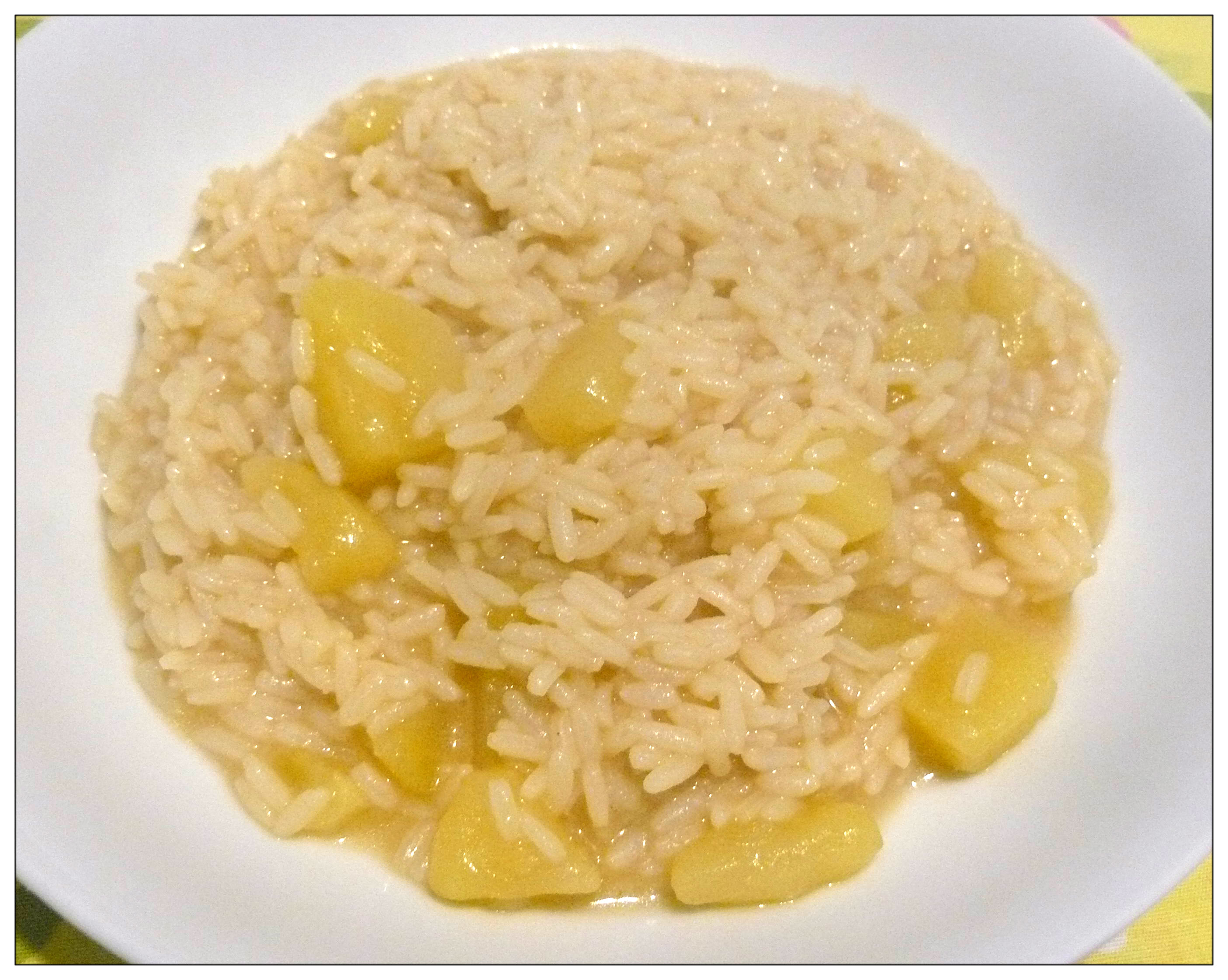 Risotto alle patate e crema di Taleggio Dop, con “irruzione” di Grana Padano Dop